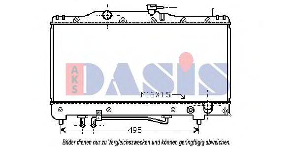 Радиатор, охлаждение двигателя AKS DASIS 210560N