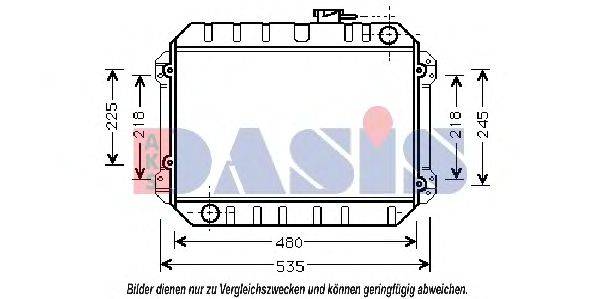 Радиатор, охлаждение двигателя AKS DASIS 3217701