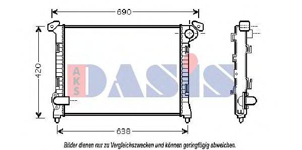 Радиатор, охлаждение двигателя AKS DASIS 32101