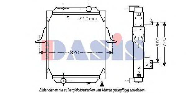 Радиатор, охлаждение двигателя AKS DASIS 390018N