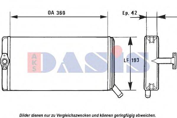 Теплообменник, отопление салона AKS DASIS 2990401