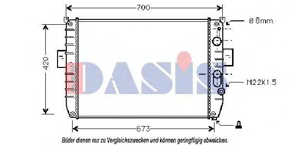 Радиатор, охлаждение двигателя AKS DASIS 400400N