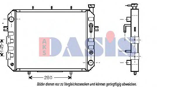 Радиатор, охлаждение двигателя AKS DASIS 430002N