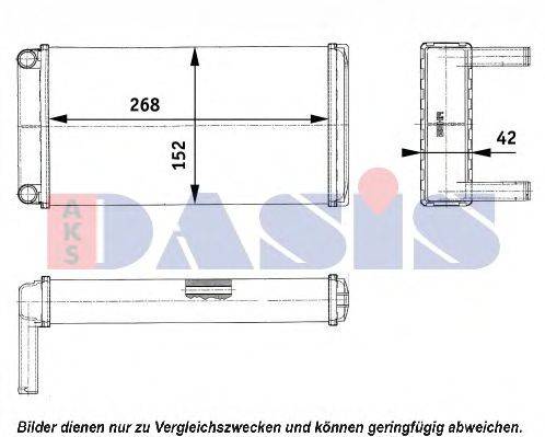 Теплообменник, отопление салона AKS DASIS 439010N