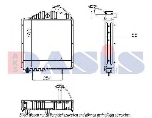 Радиатор, охлаждение двигателя AKS DASIS 440083N