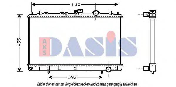 Радиатор, охлаждение двигателя AKS DASIS HY2075
