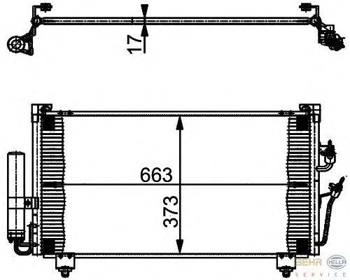 Конденсатор, кондиционер HELLA 8FC 351 301-581