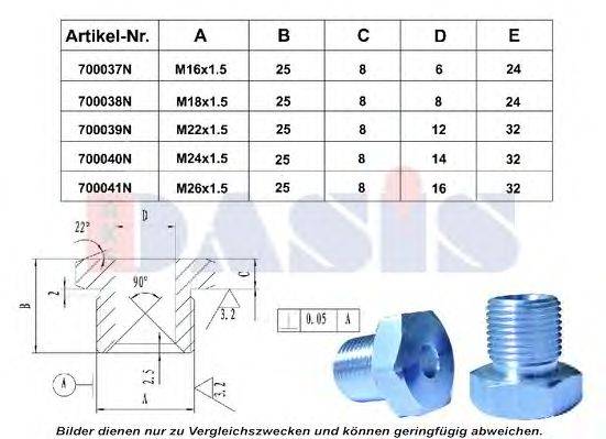 Резьбовой штифт AKS DASIS 700038N
