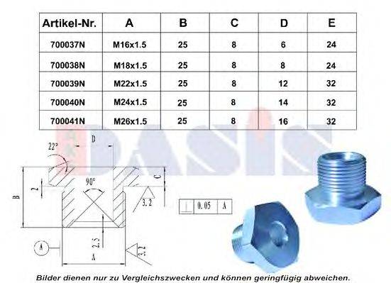 Резьбовой штифт AKS DASIS 700039N