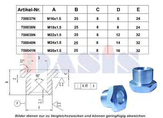 Резьбовой штифт AKS DASIS 700041N