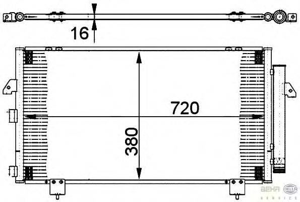 Конденсатор, кондиционер HELLA 8FC 351 302-111