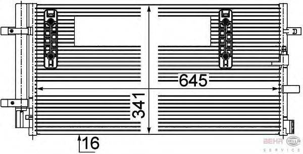 Конденсатор, кондиционер HELLA 8FC351303501