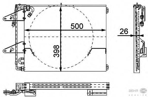 Конденсатор, кондиционер HELLA 8FC351317191