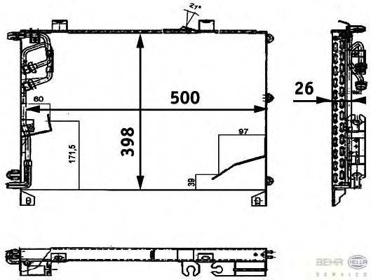 Конденсатор, кондиционер HELLA 8FC 351 317-231