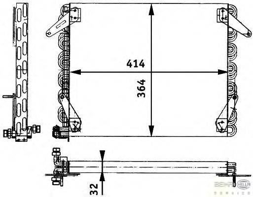 Конденсатор, кондиционер HELLA 8FC 351 317-381