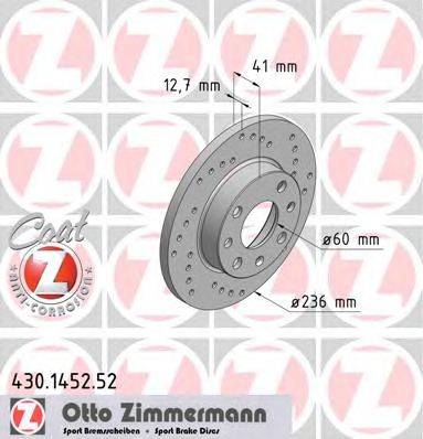 Тормозной диск ZIMMERMANN 430145252
