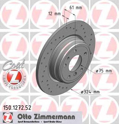 Тормозной диск ZIMMERMANN 150127252