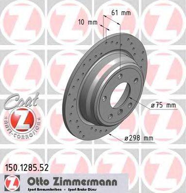 Тормозной диск ZIMMERMANN 150128552