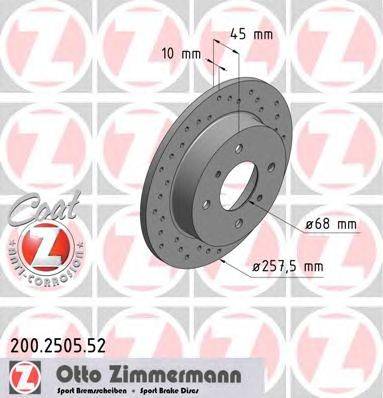 Тормозной диск ZIMMERMANN 200250552