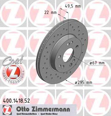 Тормозной диск ZIMMERMANN 400.1418.52