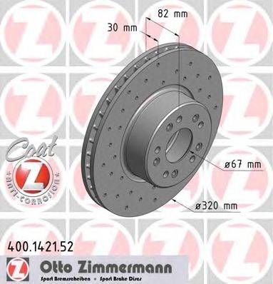 Тормозной диск ZIMMERMANN 400.1421.52