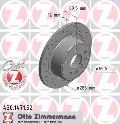 Тормозной диск ZIMMERMANN 430147152