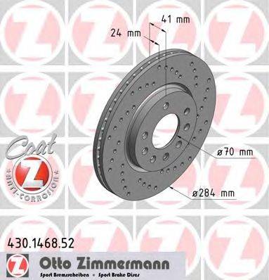 Тормозной диск ZIMMERMANN 430.1468.52