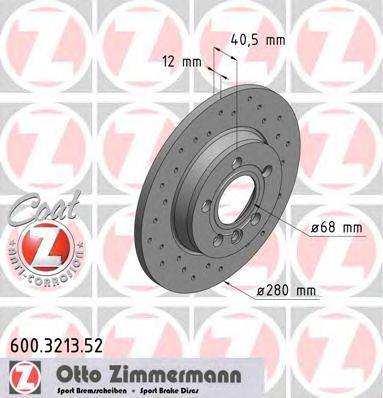 Тормозной диск ZIMMERMANN 600321352