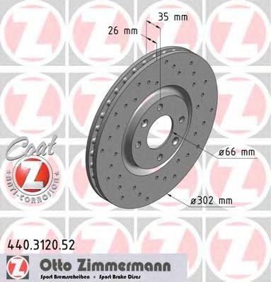 Тормозной диск ZIMMERMANN 440312052