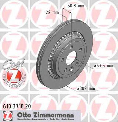Тормозной диск ZIMMERMANN 610.3718.20