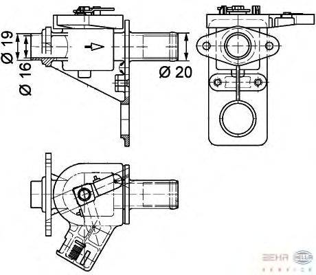Регулирующий клапан охлаждающей жидкости BEHR SERVICE 9006871