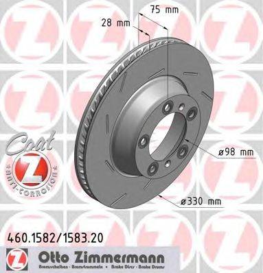 Тормозной диск ZIMMERMANN 460158320