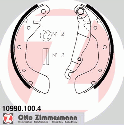 Комплект тормозных колодок ZIMMERMANN 109901004