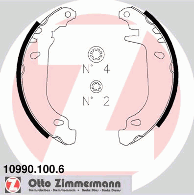 Комплект тормозных колодок ZIMMERMANN 109901006