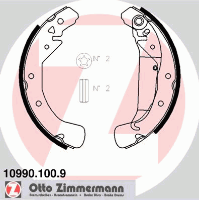 Комплект тормозных колодок ZIMMERMANN 10990.100.9