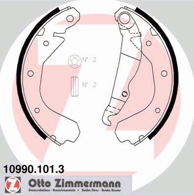 Комплект тормозных колодок ZIMMERMANN 109901013