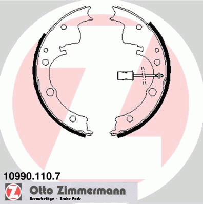 Комплект тормозных колодок ZIMMERMANN 10990.110.7