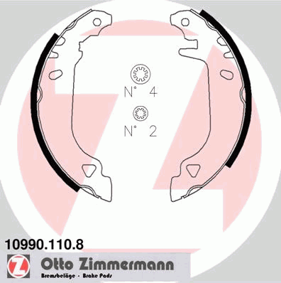 Комплект тормозных колодок ZIMMERMANN 10990.110.8