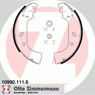 Комплект тормозных колодок ZIMMERMANN 10990.111.6