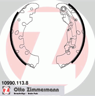 Комплект тормозных колодок ZIMMERMANN 109901138