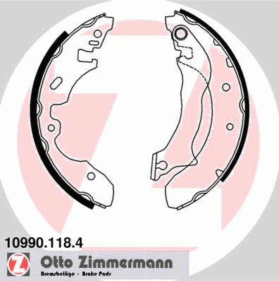 Комплект тормозных колодок ZIMMERMANN 109901184