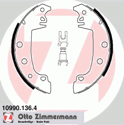 Комплект тормозных колодок ZIMMERMANN 10990.136.4
