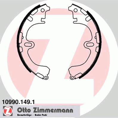 Комплект тормозных колодок ZIMMERMANN 10990.149.1
