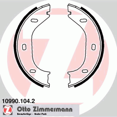 Комплект тормозных колодок, стояночная тормозная система ZIMMERMANN 10990.104.2