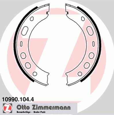 Комплект тормозных колодок, стояночная тормозная система ZIMMERMANN 10990.104.4