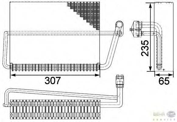 Испаритель, кондиционер HELLA 8FV 351 330-491