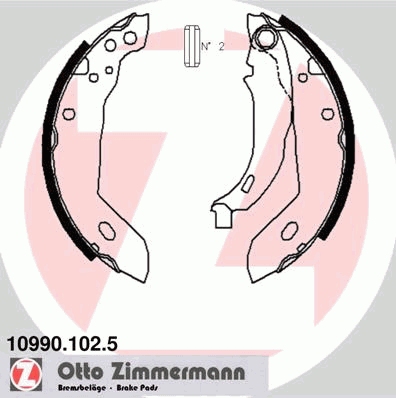 Комплект тормозных колодок ZIMMERMANN 10990.102.5