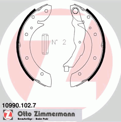 Комплект тормозных колодок ZIMMERMANN 10990.102.7