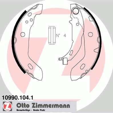 Комплект тормозных колодок ZIMMERMANN 10990.104.1