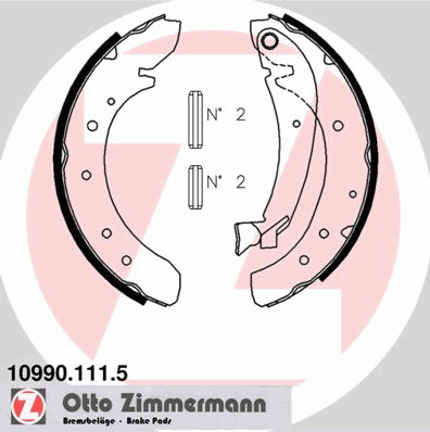 Комплект тормозных колодок ZIMMERMANN 109901115